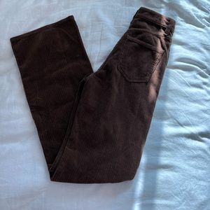Zara Wide Leg Corduroy Pant in Chocolate Size 2
